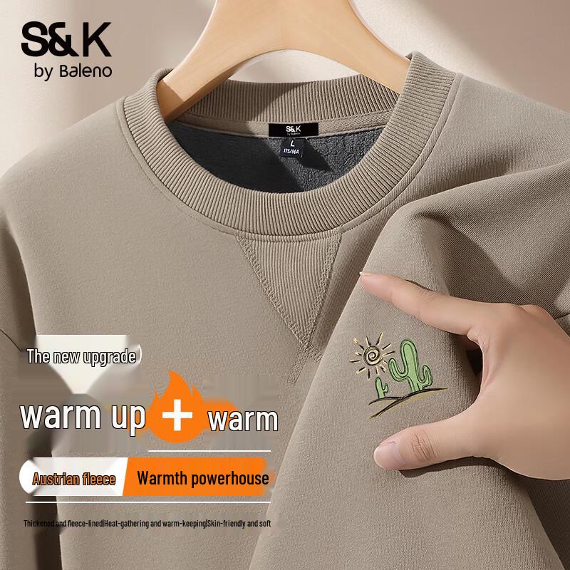 

Baleno S&K Series Men s Fleece Lined Round Neck Sweatshirt L