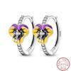 Pendientes de Plata de Ley 925 para Mujer con Diseño de Mariquita, Mariposa, Libélula y Flor de Iris Adecuados para Bodas y Fiestas Joyería Exquisita