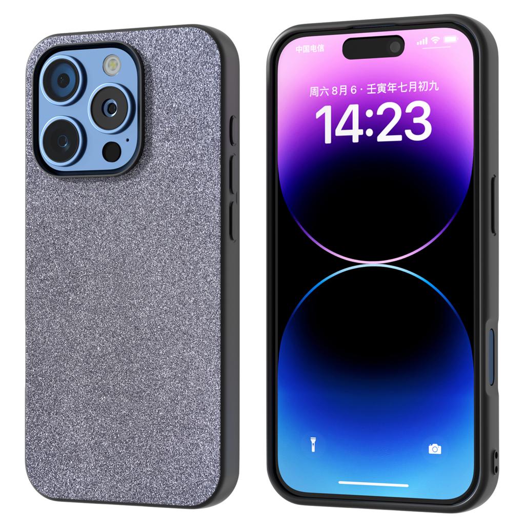 Etui na iPhone 16 Pro z brokatowym wzorem PU+PC+TPU Ochronne etui na telefon
