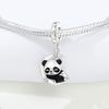 Copper Sleeping Panda Animal Beads Original Pendants Bracelet Charm Jewelry Party Diy Trendy Gifts