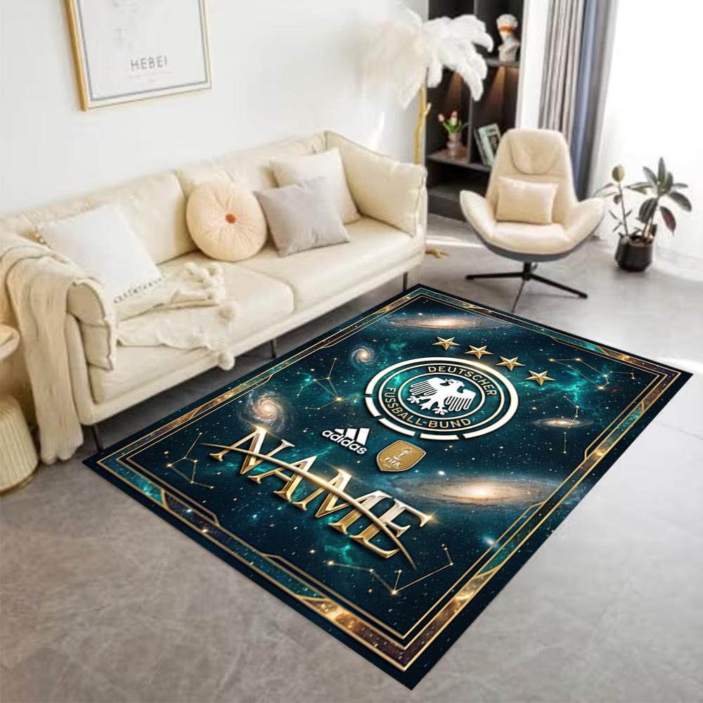 German Football Crest Artwork Floor Mat Perfect for Outdoor Dining Room Hallway Living Rooms Antislip Carpet Anime Office Decor