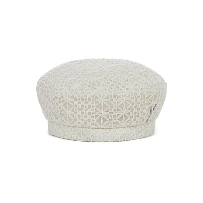 VARZAR Epoxy Stud See-Through Beret White