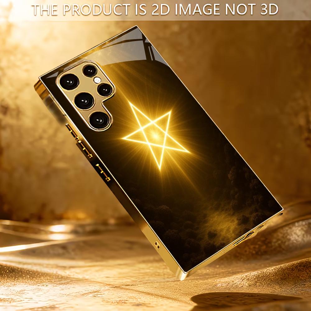 Star Array Atmosphere High-end Electroplating Glass PhoneCase for Samsung Galaxy S26 S25 S24 S23 S22 S21 FE,Ultra,Plus