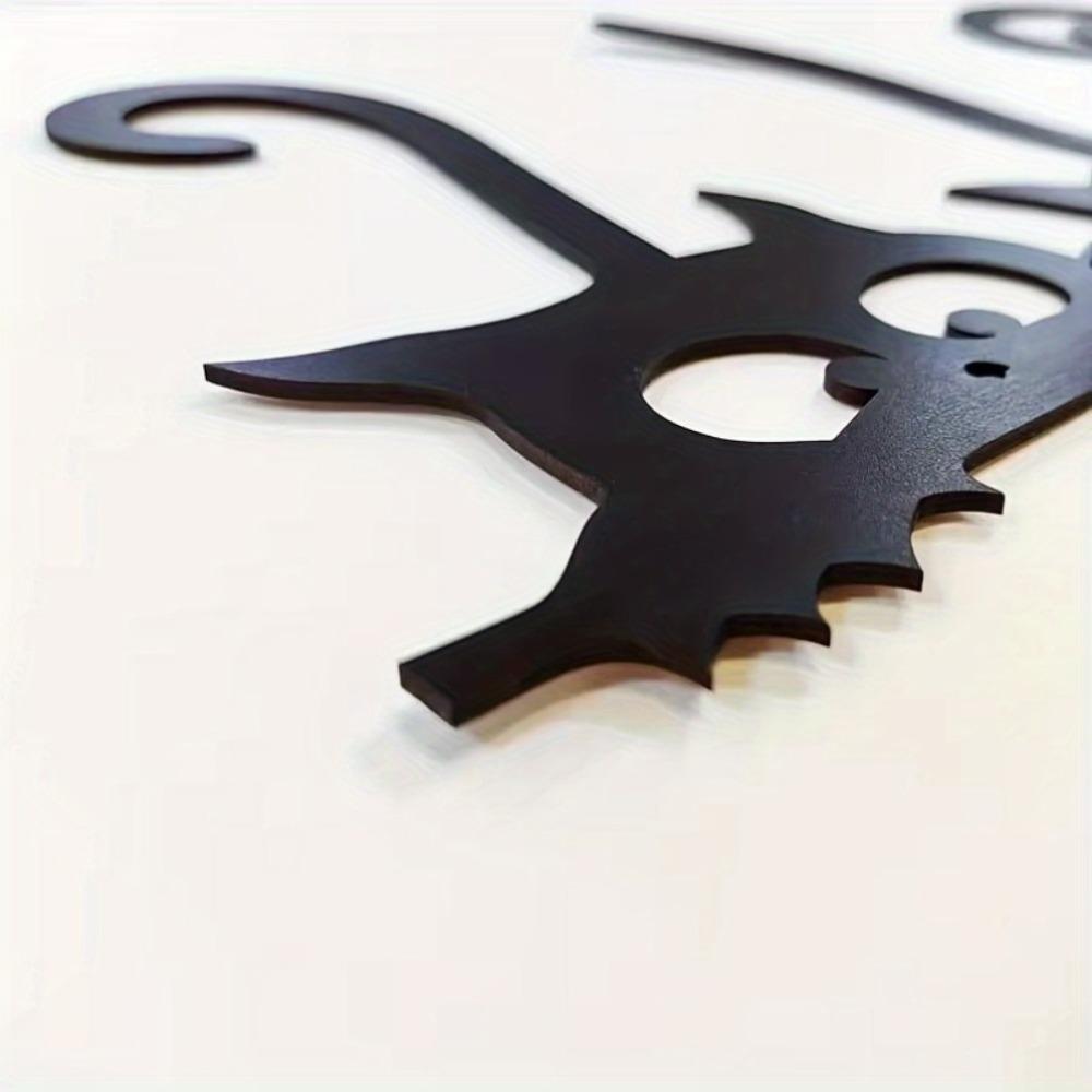 Charming Cat Metal Wall Art Elegant Living Room and Bedroom Decor Sculpture