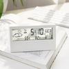 Relógio Digital Multifuncional com Display de Temperatura Silencioso Moderno de Mesa LCD Despertador Elétrico para Escritório