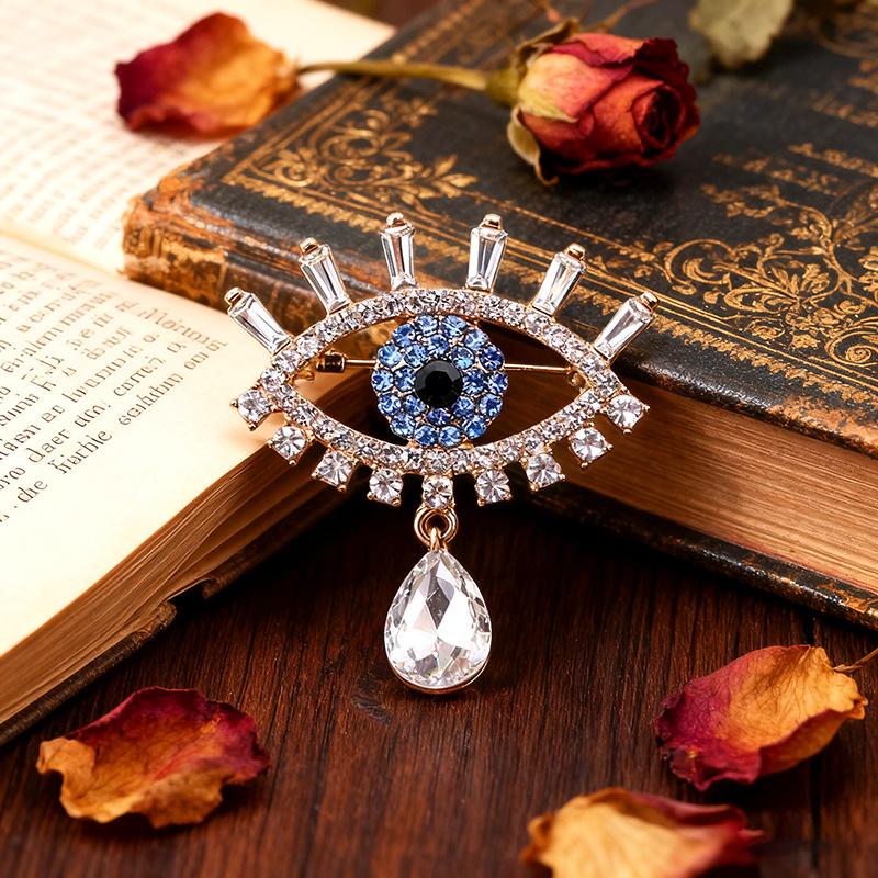 Luxuriöse Teufelsauge Blaue Augen Exquisites Brooch
