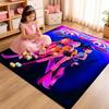 Kpop Demon Hunters Neon Stage Indoor Rug Nonslip Thick Carpet For Entryway Home Party Decor Valentine'S Day Gift