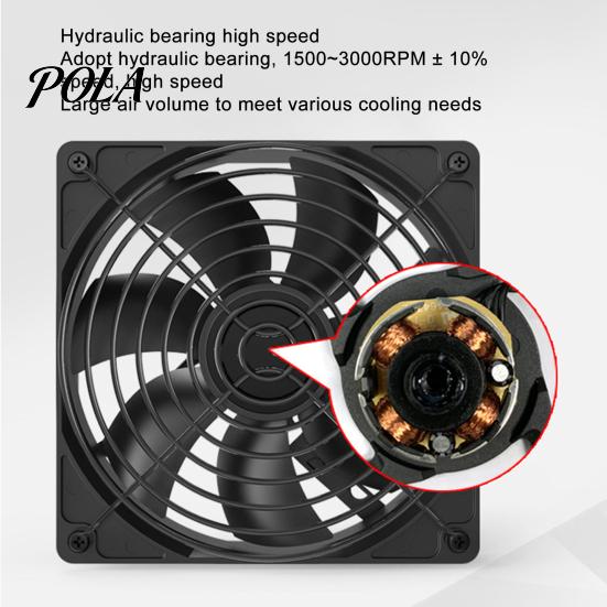 PC Case Fan Cooling Low Noise Quick Cool Down High Rotating Speed 3000RPM 4Pin Brushless Desktop Accessories Powerful