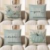 Home Decor Autumn Pumpkins With Eucalyptus Pillow Cover Pattern Cushion Cover Suitable For Sofa Bedroom Car Pillow Cover