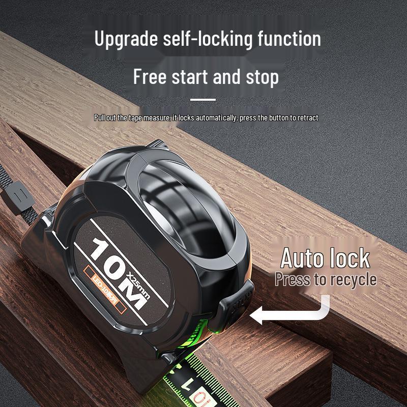 Durable 5m Steel Tape Measure with Auto-Lock & Fluorescent Ruler