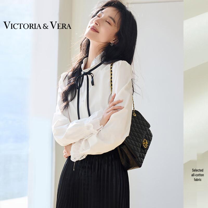 

VICTORIA&VERA Women s French Palace Style Lace Blouse L