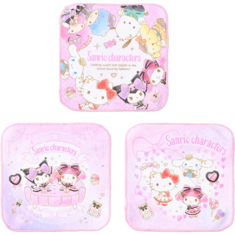 

Mini Towel Handkerchief Set of 3 Characters Boys Girls Kids Children Kindergarten Elementary School Lower Grades Piece 16.0 x 16.0cm [889735] Sanrio