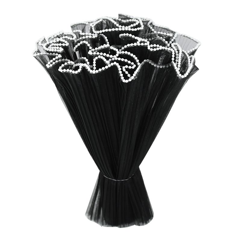 4Yards Flower Bouquet Wrapping Pearl Wave Yarn Rose Florist Packaging Lace Mesh Material Wedding Party Gift Decoration Supplies