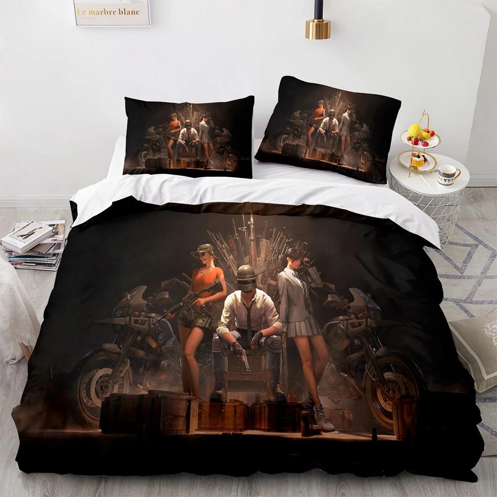 Comforter Pubg Bedding Set Single Twin Full Queen King Size Game Pubg Bed Set Aldult Kid Bedroom S 3D Print Men Women 034