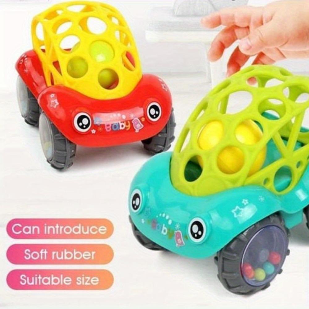 Toddler Push Toy Cars, Rattle Grab Soft Toys, Baby Teether Grab Balls, Baby Rattle Cars, Toddler Trucks, 1-3 Baby Gifts, Soft Truck Baby Gifts