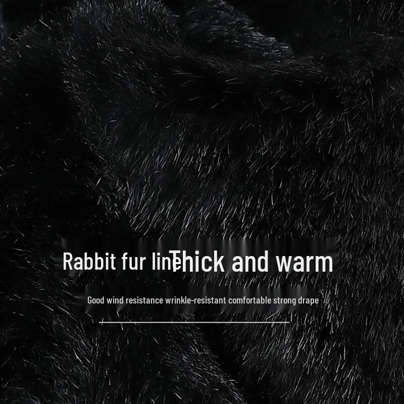 ROMON Men's Winter Lapel Thickened Jacket Parka