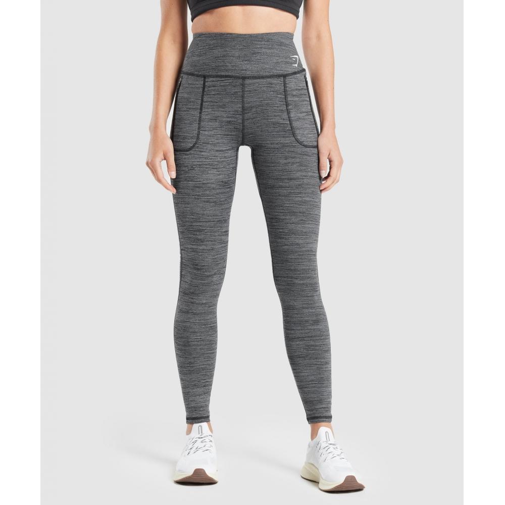

Gymshark Леггинсы с карманами на флисовой подкладке черного цвета B5A8G BB3J