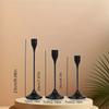 3 Peças/Conjunto Minimalista Estilo Retrô Metal Suportes para Velas Castiçal Moda Casamento Mesa Suporte para Velas Castiçal Exquisito Tabe