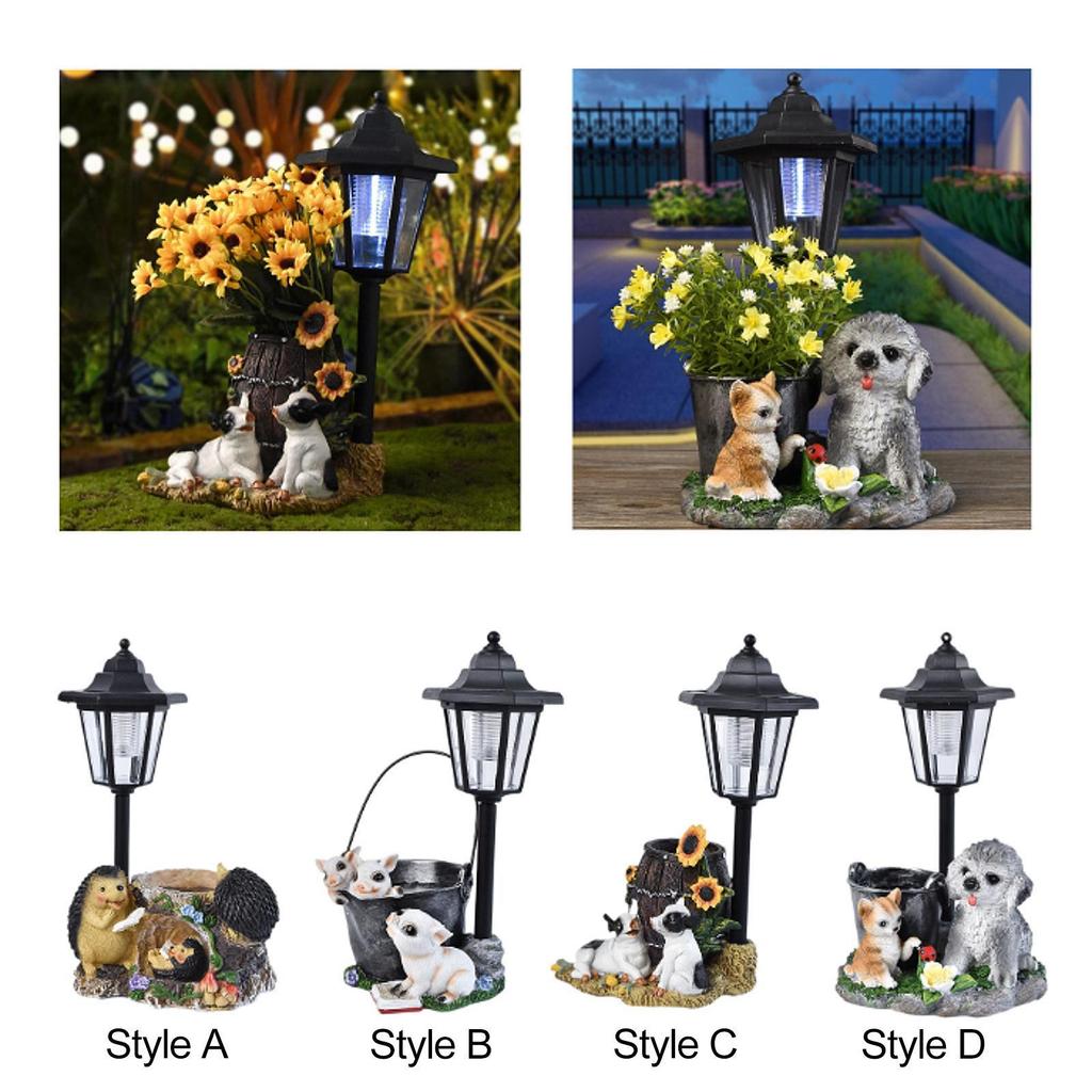 Solar Light Statue Decor Garden Lights Creative Gift Outdoor Decoration Outdoor Solar Lights for Patio Lawn Flowerpot Pathway