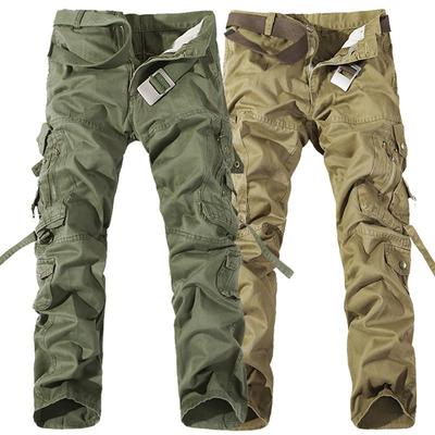 Pantaloni da Lavoro Larghi Multitasche Taglie Forti da Uomo - Gamba Dritta Casual Lunghi