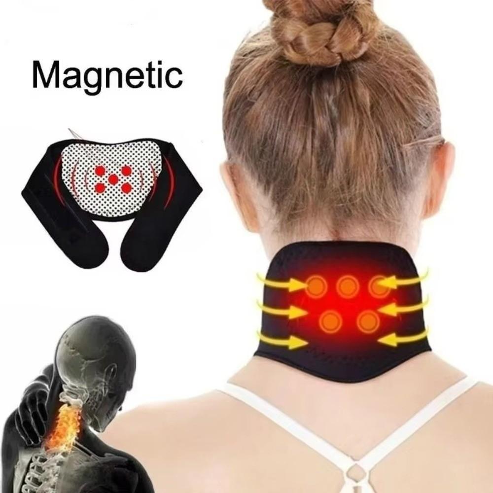 Magnetic Therapy Magnetic Neck Massage Brace Hot Compress Magnetic Therapy Neck Cover  Relaxation