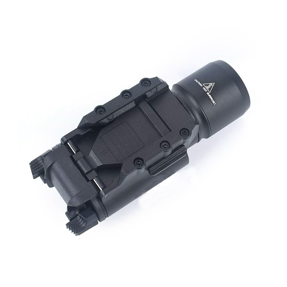 WADSN X300 Type Compact Tactical Flashlight, Approx. 400 Lumens, 20mm Scout Light for Airsoft (Black)