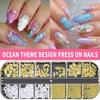 3D Ocean Style Nail Art Accessories: Seahorse, Octopus, and Seashell Metal Rivets for Nail and Phone Case Decoration