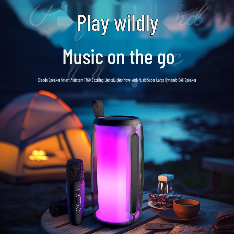 Newmine M18 Portable Karaoke Speaker with Dual Microphones