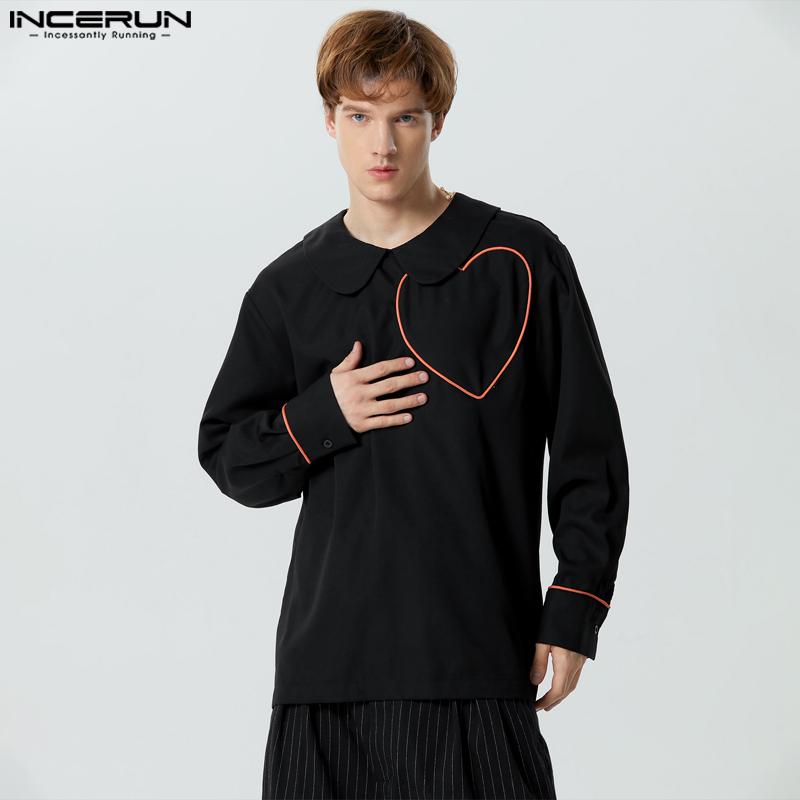 

INCERUN Мужские рубашки с длинными рукавами и лацканами