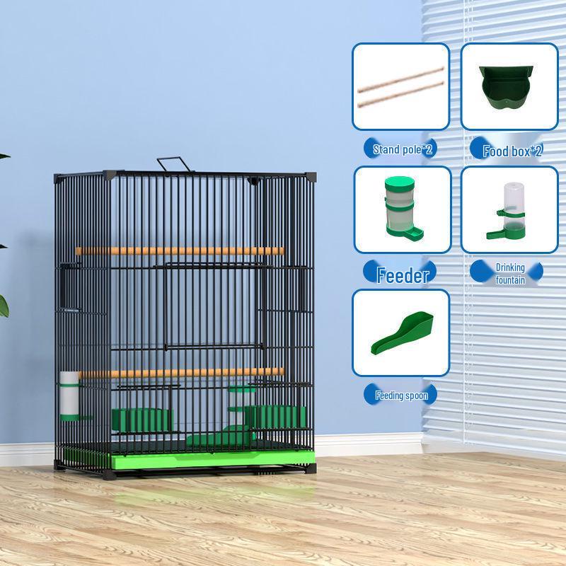 

Посилена велика клітка для великих птахів, таких як какатіли та піони, з гніздовою коробкою 60cm H, 42x31cm, no wheels, Package 2 білий