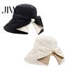 Packable Travel Hat with Bow 2 Pcs Women's Bowknot Bucket Hat, UV Protection Wide Anti Face Neck Brim Foldable Sun for Beach, Hiking, Camping, Outdoor