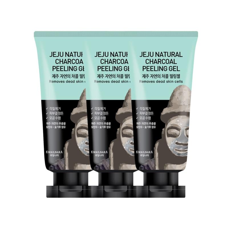 Jeju Natural Charcoal Peeling Gel 120g X 3