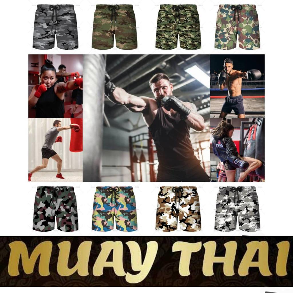 Camouflage Boxing Muay Thai Kickboxing Shorts 3D Print Fighting Training Unisex Men Women Quick Dry Fitness Gym Sport Workout Casual Streetwear