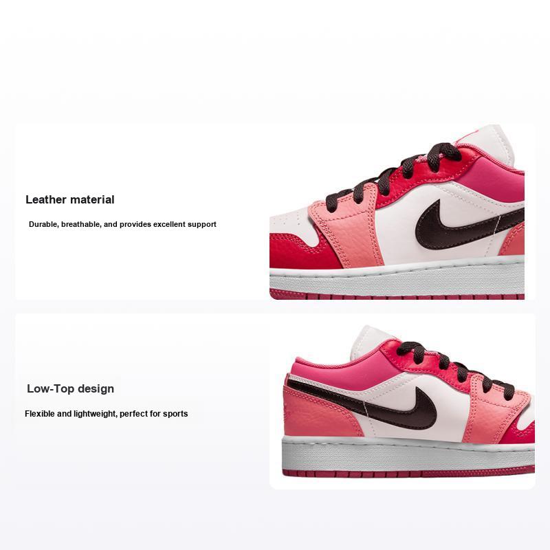 Кроссовки Air Jordan 1 Low GS White Pinksicle Kids Черные 553560-162 35.5