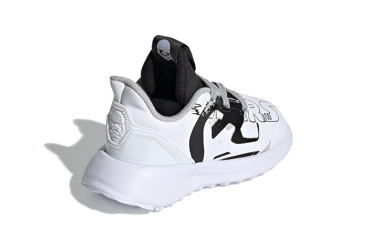 adidas Rapidarun Starwars El I Slip Resistant Slip Resistant Low Top Toddler Shoes White Black Infant And Toddler G27555