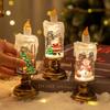 1pc Christmas Decorations Snowy Creativity Candle Shaped Lamp Home Furnishings Gifts Scene Arrangement 2026 New Year Decor