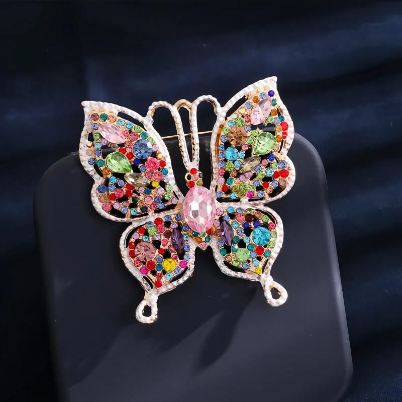 

New Color Diamond Butterfly Brooch Fashion High Temperament Light Luxury Brooch Women s Pin Accessories