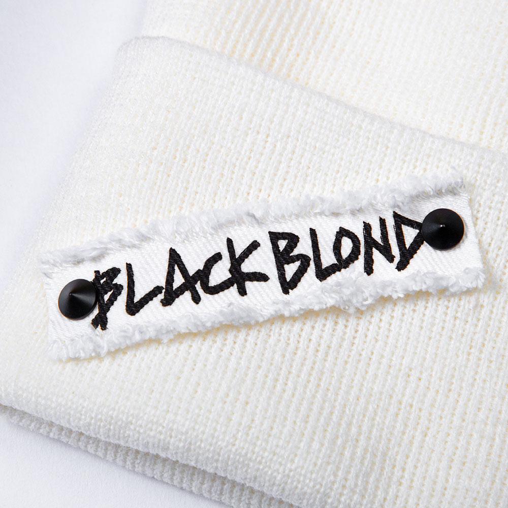 BLACKBLOND Vividi Side Patch Long Beanie (White)