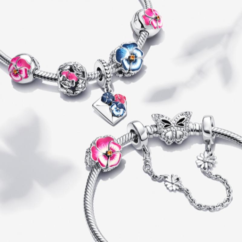 Pandora Moments Butterfly Classic Snake Chain Bracelet 590782c01