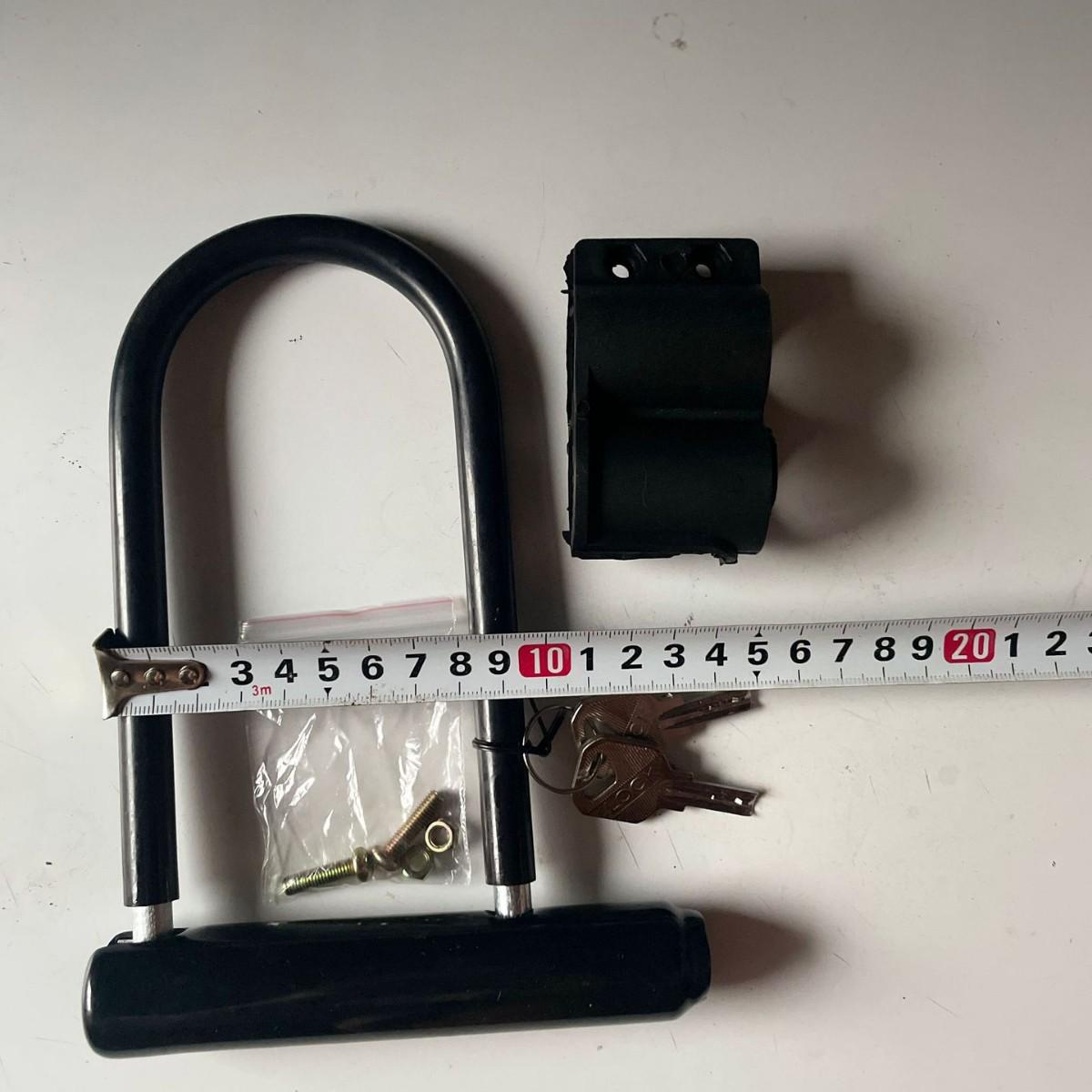 

Многофункциональный противоугонный U-замок для велосипедов, мотоциклов и электромобилей с кронштейном Width 9.0 cm чёрный