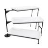 3 Tier Dessert Stand Fruit Display Tray Metal Frame Dishwasher Safe Easy Assembly and Disassembly Self Serve Pastry
