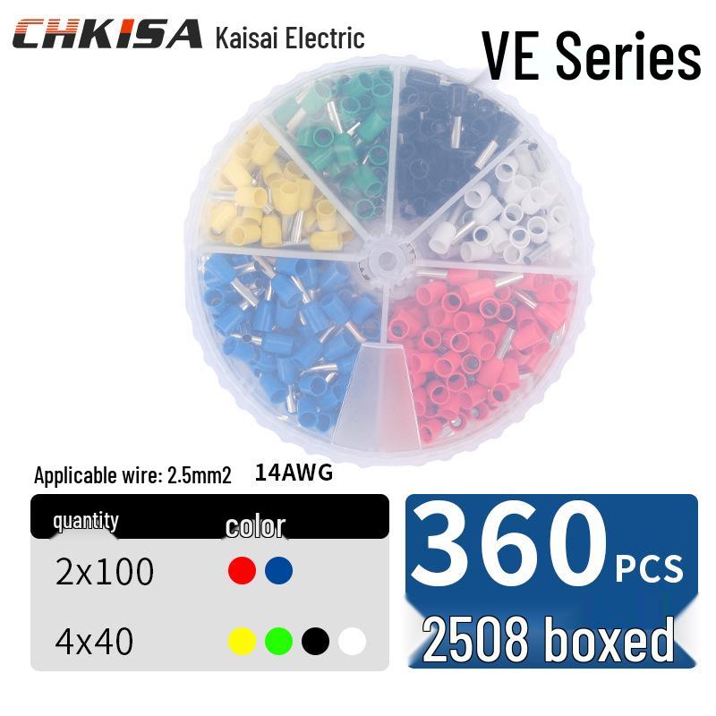 Tubular Wiring Terminal Crimper with Storage Box for Quick Cold-Pressed Wire Terminals