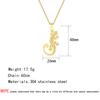 Kinitial Stainless Steel Animal Gecko Lizard Pendant Necklace for Women Chain Choker Necklaces Statement Jewelry Gift Colar