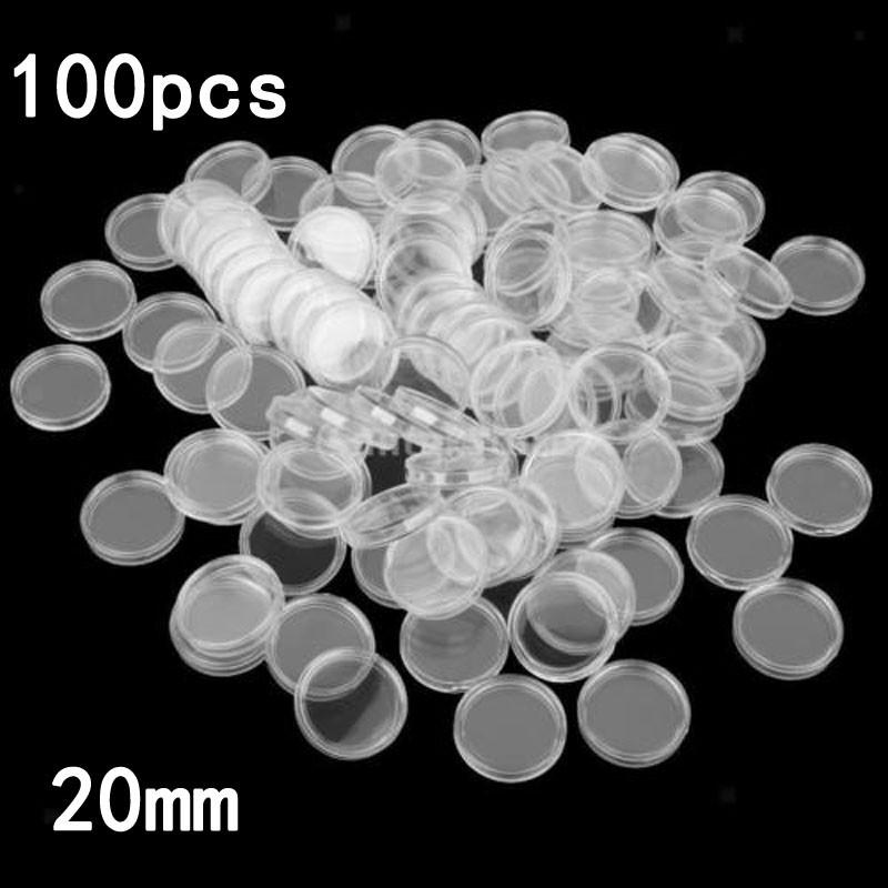 Supplies Coin Box Holders 100Pcs Clear Containers Protective Transparent