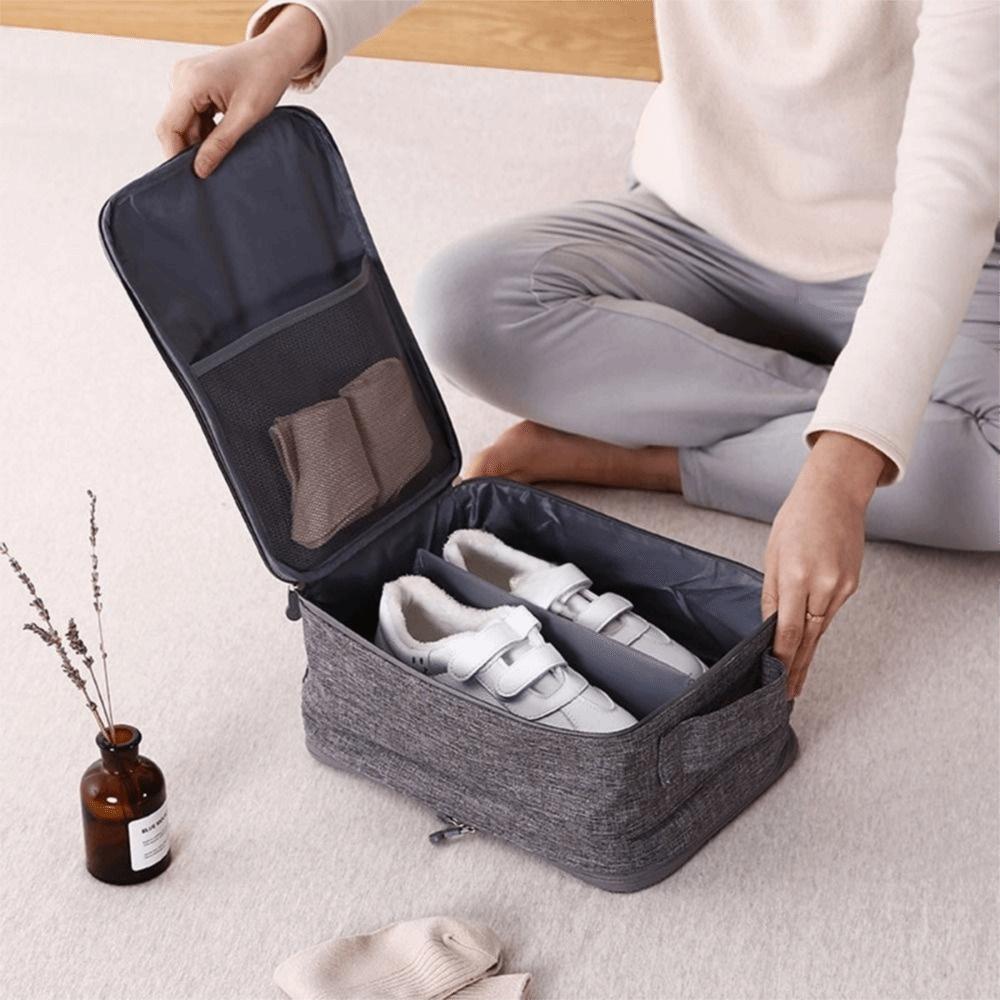 Hanging Travel Shoe Bag Breathable Mesh Shoes Packaging Pouch Shoes Storage Bag  Closet Organizer