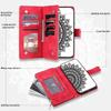 Style 006 For Samsung Galaxy S25 Edge Wallet Case PU Leather Phone Cover Mandala Flower Pattern