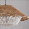 JOYINLED Boho Rattan Pendant Light 50CM Paper Rope LED Chandelier E27 Woven Hanging Lamp for Bedroom Kitchen Island Living Room