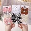 4Pcs Sweet Lace Printed Bowknot Hair Clips for Hair Girls Handmade Hairpin Boutique Barrettes Headwear Baby Hair Accessories