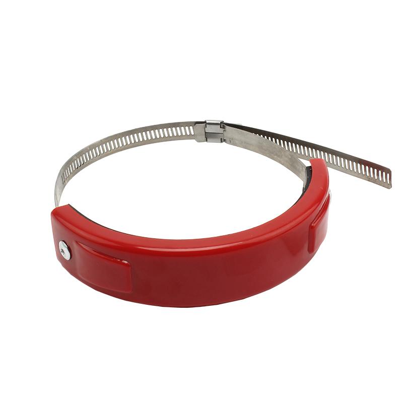 Motorcycle Round Oval Exhaust Pipe Drop Protection Ring Muffler Protection Rubber 100-160mm Stainless Steel Clamp