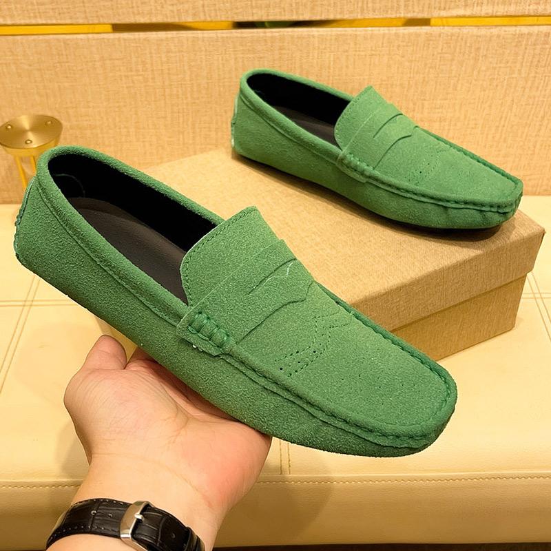 Maedef New High Quality Suede Loafers Men Casual Anti-Slip Men Outdoor Flats Shoe Comfortable Fashion Breathable Mens Shoes